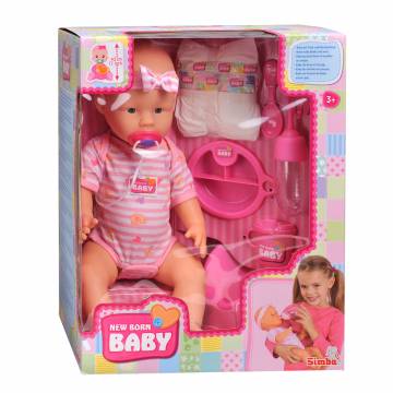 New Born Baby Drinking and Peeing Doll, 8pcs.
