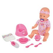 Trink- und Pinkelpuppe für New Born Baby , 8-tlg.
