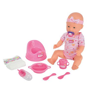 Trink- und Pinkelpuppe für New Born Baby , 8-tlg.