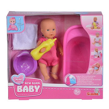 Mini New Born Baby in Bath Set