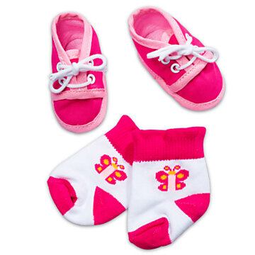 New Born Baby Socks & Shoes Pink