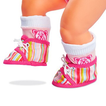 New Born Baby Socks & Striped Shoes