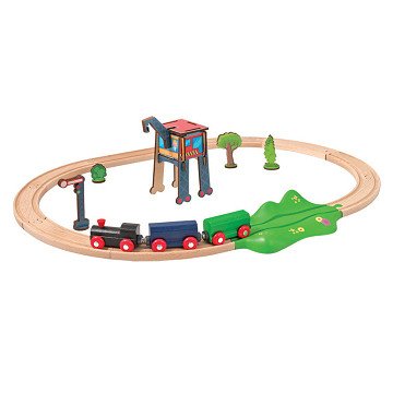 Eichhorn Eisenbahn-Set mit Zubehör, 18-teilig.