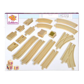 Eichhorn Train Tracks Expansion Set, 50pcs.