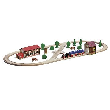 Eichhorn Eisenbahnset mit Zubehör Bauernhof, 38-teilig.