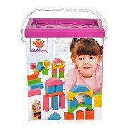 Eichhorn Wooden Blocks Colored, 75pcs.