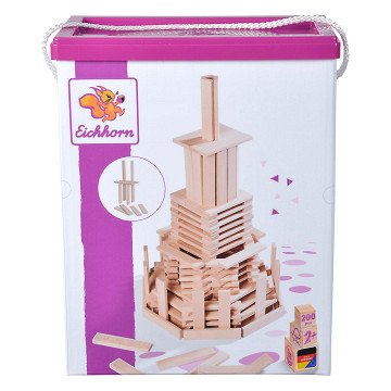 Eichhorn Wooden Building Planks, 200 pcs.