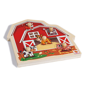 Eichhorn Wooden Puzzle with Sound, 6 pieces.