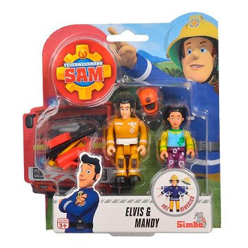 Fireman Sam Action Figures - Elvis & Mandy