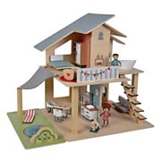 Eichhorn Wooden Dollhouse with Furniture, 25 pcs.