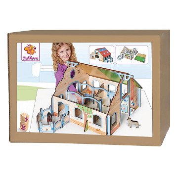 Eichhorn Holzpferdestall, 30-teilig.