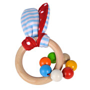 Eichhorn Baby Wooden Grab Ring with Ears