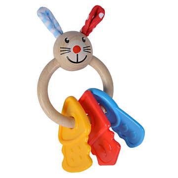 Eichhorn Baby Wooden Teething Ring Rabbit