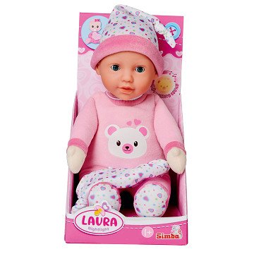 Laura Nightlight Baby doll, 30cm