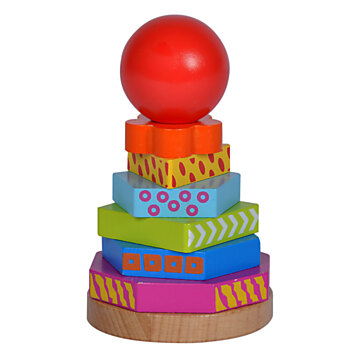Eichhorn Wooden Stacking Game, 8 pieces.