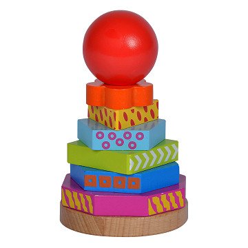 Eichhorn Wooden Stacking Game, 8 pieces.