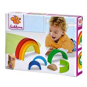 Eichhorn Wooden Stacking Rainbow, 8 pcs.