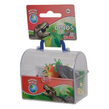 Dinosaurs in Treasure Chest, 6 pcs.