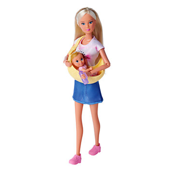 Steffi Love Doll with Baby and Baby Carrier