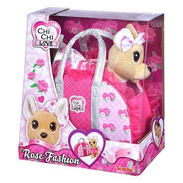 Chi Chi Love Rose Fashion Cuddle Dog in Bag