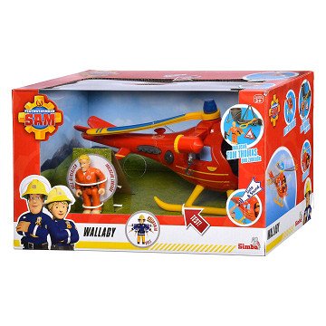 Feuerwehrmann Sam Helikopter Wallaby mit Figur