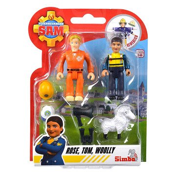 Fireman Sam Play Figures - Rose, Tom, Woolly