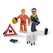 Fireman Sam Toy Figures - Rose, Tom, Woolly