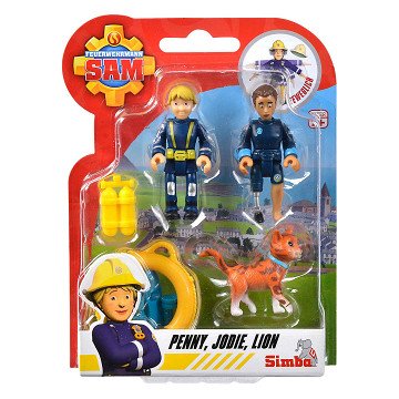 Fireman Sam Play Figures - Penny, Jodie, Lion