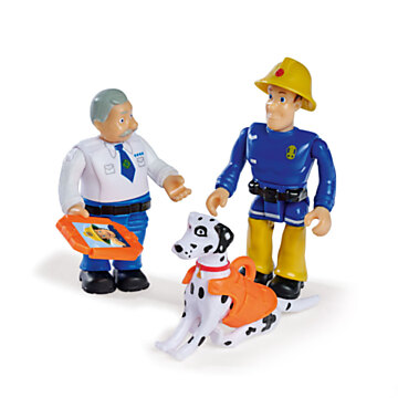 Fireman Sam Toy Figures - Sam, Steele, Radar