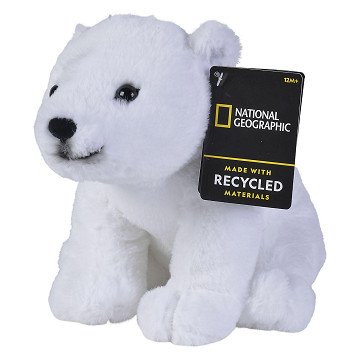 National Geographic Polar Bear Plush Toy, 25cm