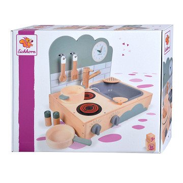Eichhorn Holz-Take-Away-Küche, 10-teilig.