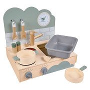 Eichhorn Wooden Take-Away Kitchen, 10 pcs.