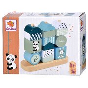 Eichhorn Wooden Stacking Puzzle Panda, 15 pieces.