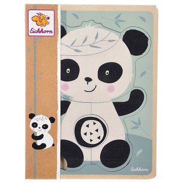 Eichhorn Wooden Shape Puzzle Panda, 5pcs.