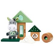 Eichhorn Baby Hipp Wooden Sound Blocks with Donkey Plush Toy