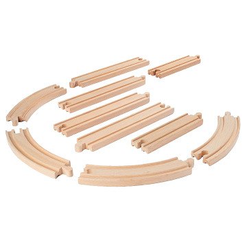 Eichhorn Train Tracks Tracks Playset, 10 pieces.