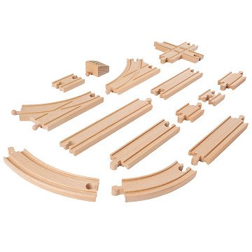 Eichhorn Train Tracks Tracks Playset Large, 44 pieces.