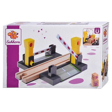 Eichhorn Train Tracks Level Crossing with Barriers, 3 pcs.