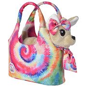 Chi Chi Love Puppy Plüschtier in Tasche im Batik-Stil