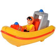 Fireman Sam Fishing Boat Charlie Figure Bath Fun Crane Cable Winch