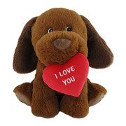 Pluche Knuffel Hond met Hart - 35cm