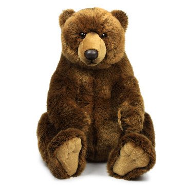 WWF Plush - Grizzly Bear Sitting, 47cm