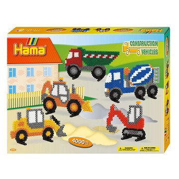 Hama Ironing Bead Set - Work Vehicles, 4000 pcs.