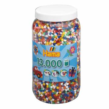 Hama Iron-on Beads in Pot - Mix Standard (00), 13,000 pcs.
