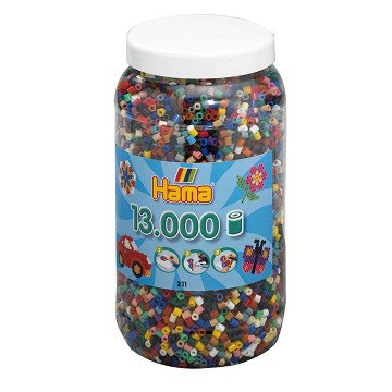 Hama Iron-on Beads in Pot - Mix (067), 13,000 pcs.