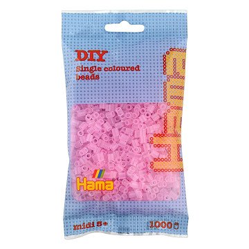 Hama Iron-on Beads - Pink Transparent (072), 1000 pcs.