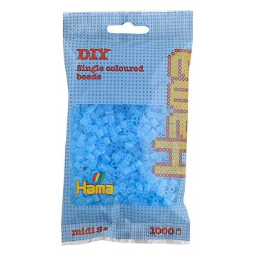 Hama Iron-on Beads - Aqua Transparent (073), 1000 pcs.