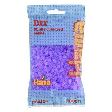 Hama Iron-on Beads - Lilac Transparent (074), 1000 pcs.