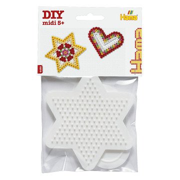 Hama Iron-on Bead Boards - Heart and Star