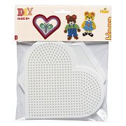 Hama Iron-on Bead Boards - Heart and Hexagon Large